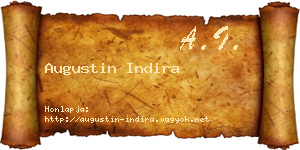 Augustin Indira névjegykártya